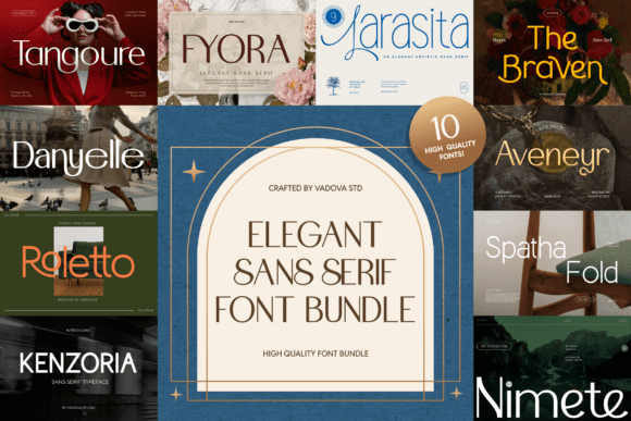 A Modern Toolkit for Sophisticated Design: The Elegant Sans Serif Bundle