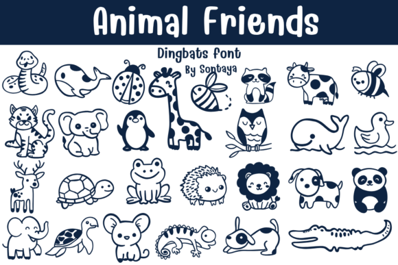 Animal Friends: A Playful Typeface for Whimsical Designs