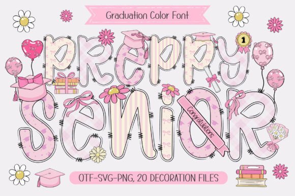 Celebrate in Style: The Preppy Senior Font for Graduation Projects