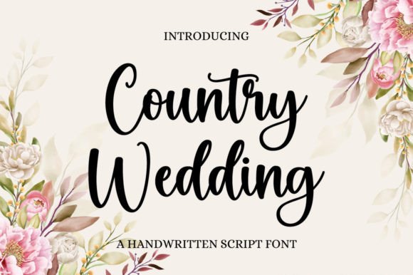 Country Wedding: A Refined Script Font for Elegant Designs
