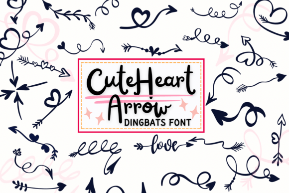 Cute Heart Arrow: The Sketch-Style Font for Whimsical Projects