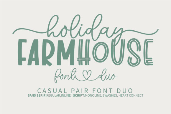 Holiday Farmhouse: The Dual-Style Font for Authentic Design