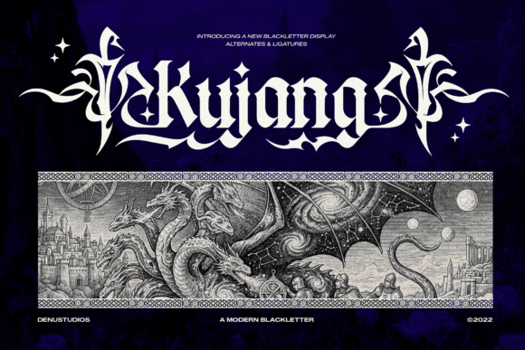Kujang: Command Attention with Dark Majestic Typography