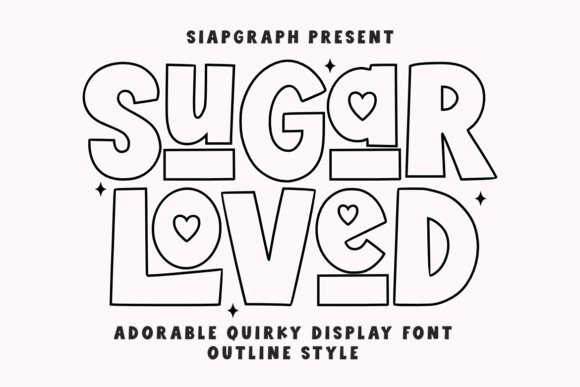 Sugar Loved Outline: A Playful Retro Font for Modern Designs